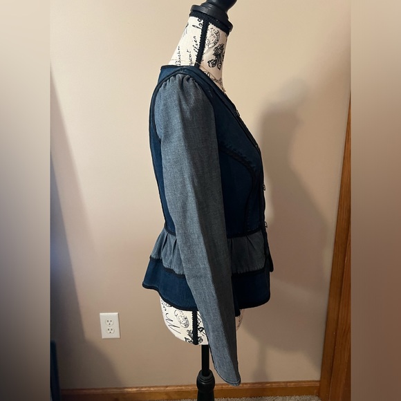 Anthropologie Denim Peplum Jean Jacket - Picture 3 of 11